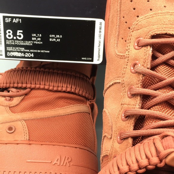 dusty peach sf af1 outfit